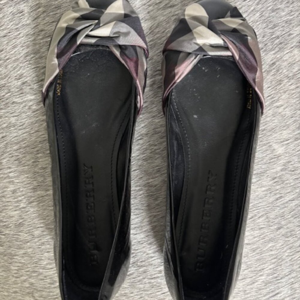 Burberry Patent Leather Ballet Flats